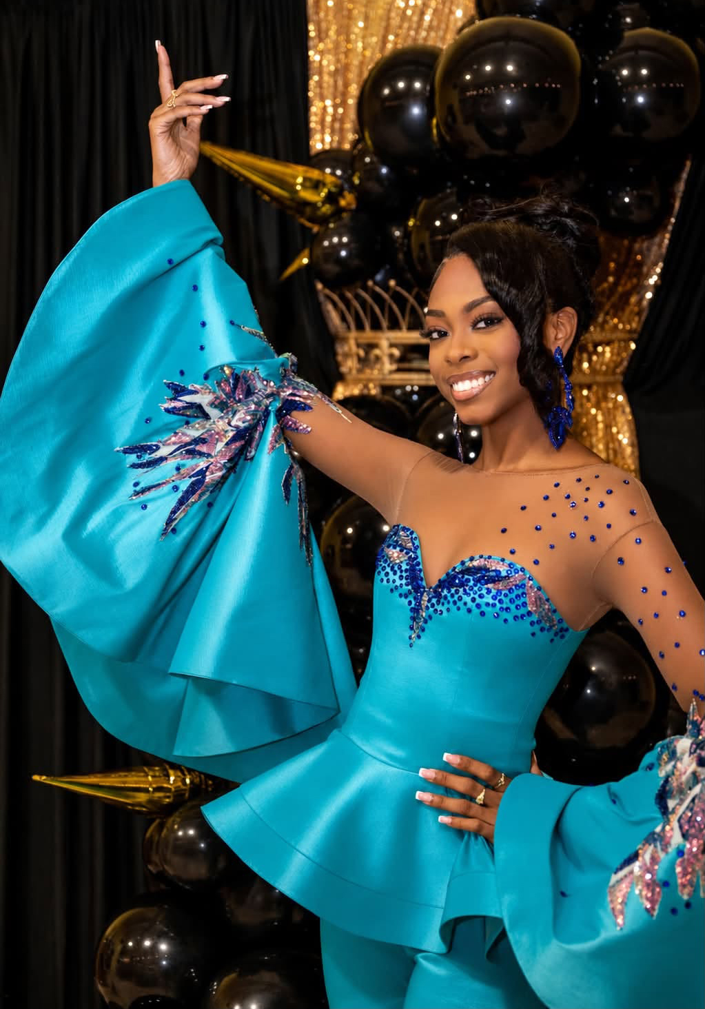 Karis Jordan in an elegant pageant portrait